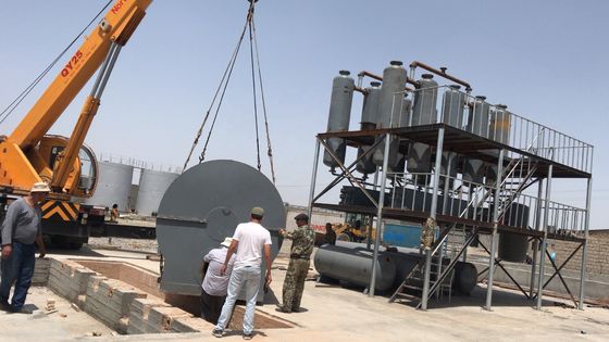 16kw Q245 Χάλυβα Χρησιμοποιημένο Μηχανικό Ελαιοανακύκλωσης Ραφινευτήρας Μηχανή για την παραγωγή πετρελαίου ντίζελ